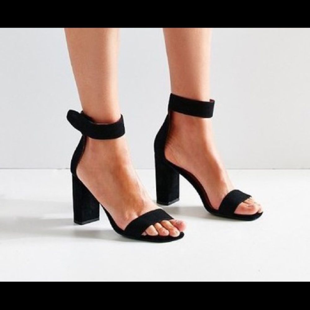 Jeffrey Campbell Holvey Black Suede Heel US WMN 7 1/2 *Brand New
